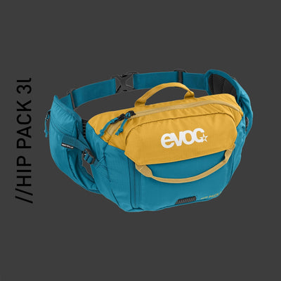 EVOC HIP Pack 3 und HIP Pack PRO 3 Hüfttasche Bauchtasche für Bike-Touren & Trails (3L Fassungsvermö