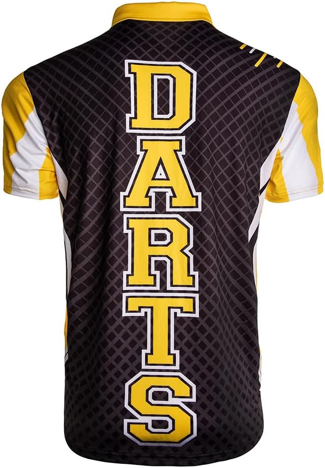 CUESOUL Darts Road ONE Atmungsaktiver Dart-Shirt 3XL gelb 1, 3XL gelb 1
