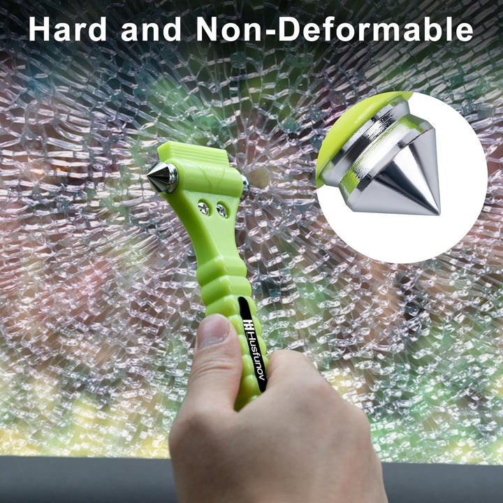 Husfunov - 2 Pack Auto Sicherheitshammer Set, Auto Flucht Werkzeug, Auto Fenster Glas Hammer Schalte