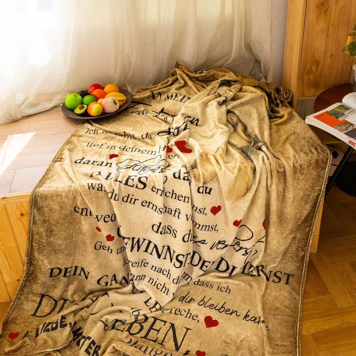 KEMEILA Personalisierte Weiche Decke Für Meine Sohn - Superweiche Flanelldecke Reisedecke Geschenk F
