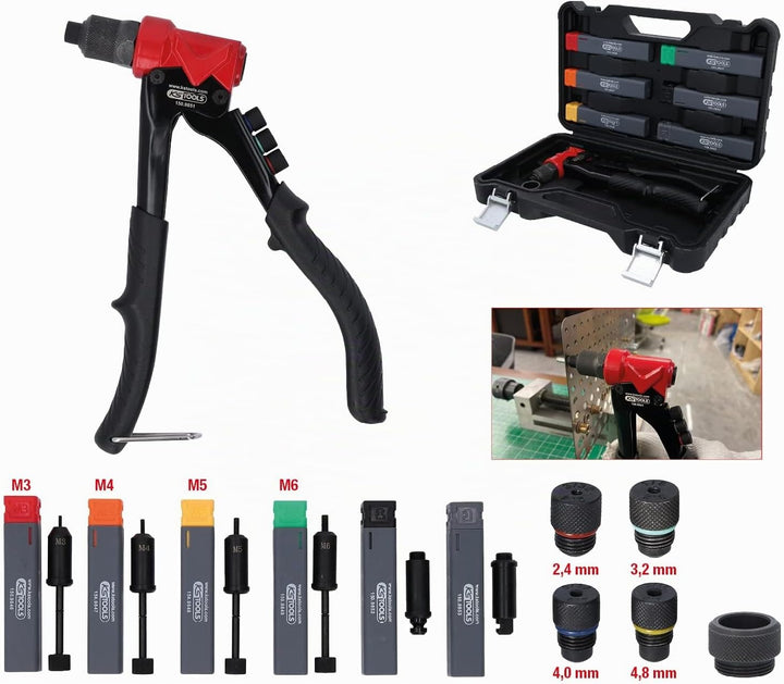 KS Tools 150.9850 3 in 1 Handnietzangen-Satz, 12-tlg.