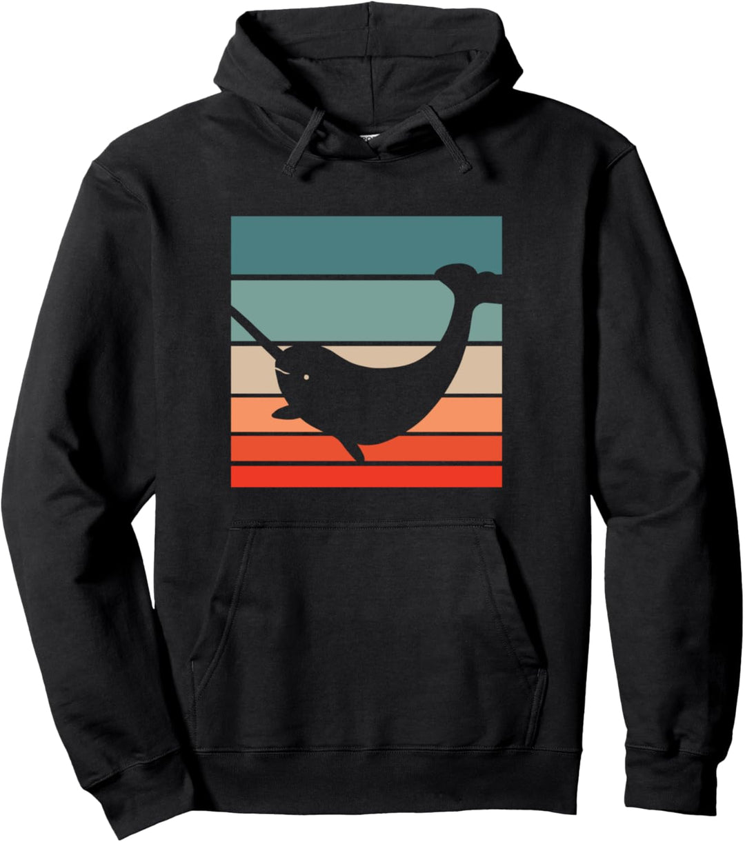 Narwal Retro Style Vintage Pullover Hoodie
