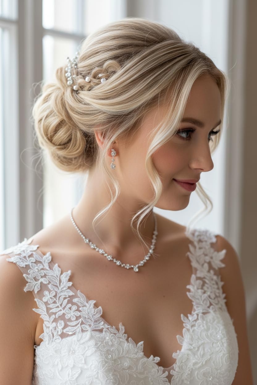 ONDEGO® 3er Set SILBER Strass Schmuck Kette Schmuckset Armband Hochzeit Collier Halskette Brautschmu