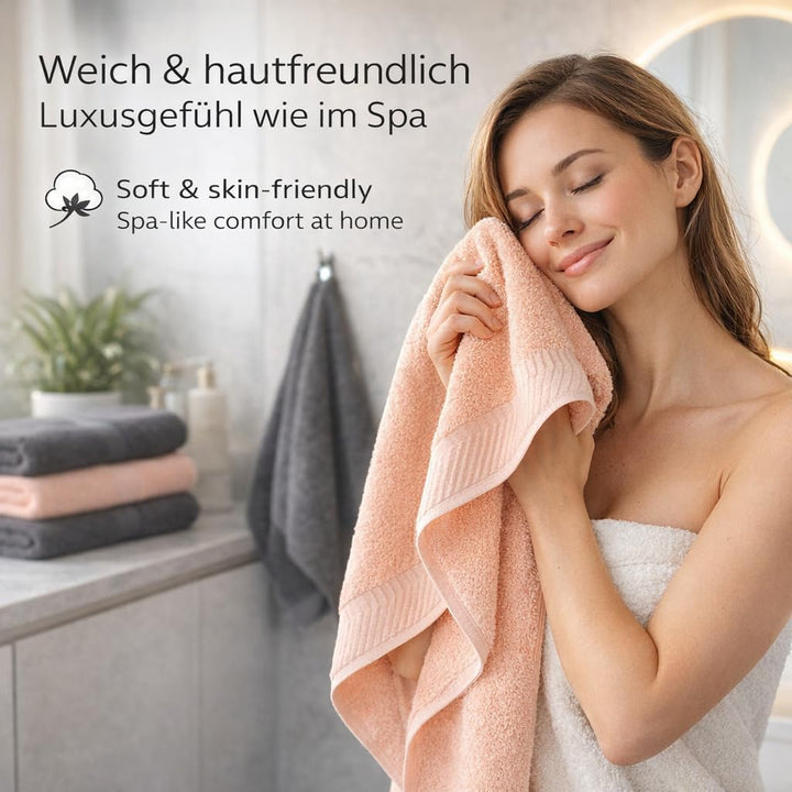Betz 4 Stück Duschtücher Set Duschtuch Duschhandtuch Strandlaken Badetuch Palermo 100% Baumwolle Grö