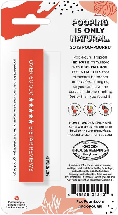 Poo-Pourri Before-You-Go Toilettenspray, Tropischer Hibiskus, Reisegrösse 10 ml, Hibiskus, Aprikose