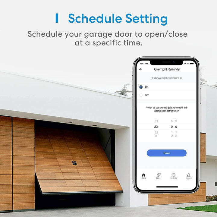 Meross Smart WLAN Garagentoröffner funktioniert mit Apple HomeKit, APP-Steuerung, Kompatibel mit Ale