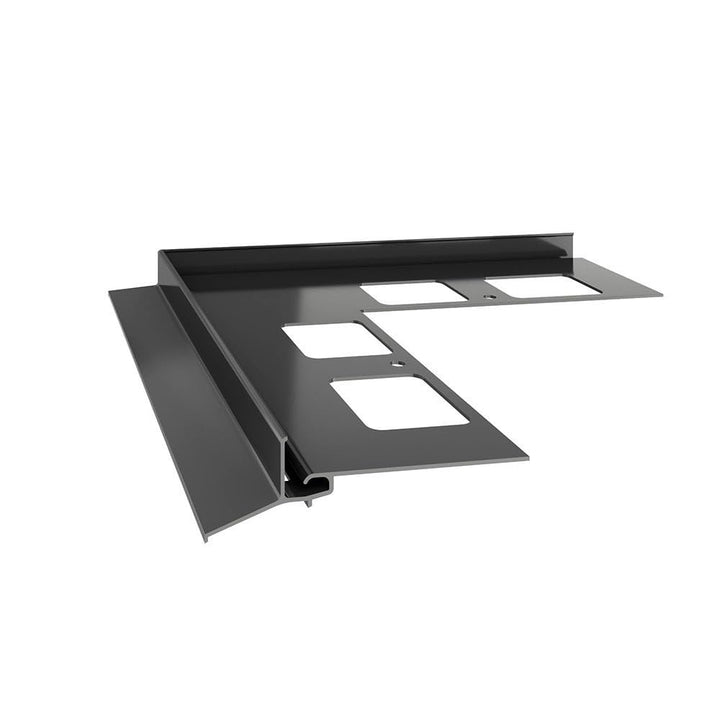 Renoplast Optimal K102 Aussenecke 90° Aluminium RAL 7024 Graphitgrau – Balkon Terrasse Randprofil Ke