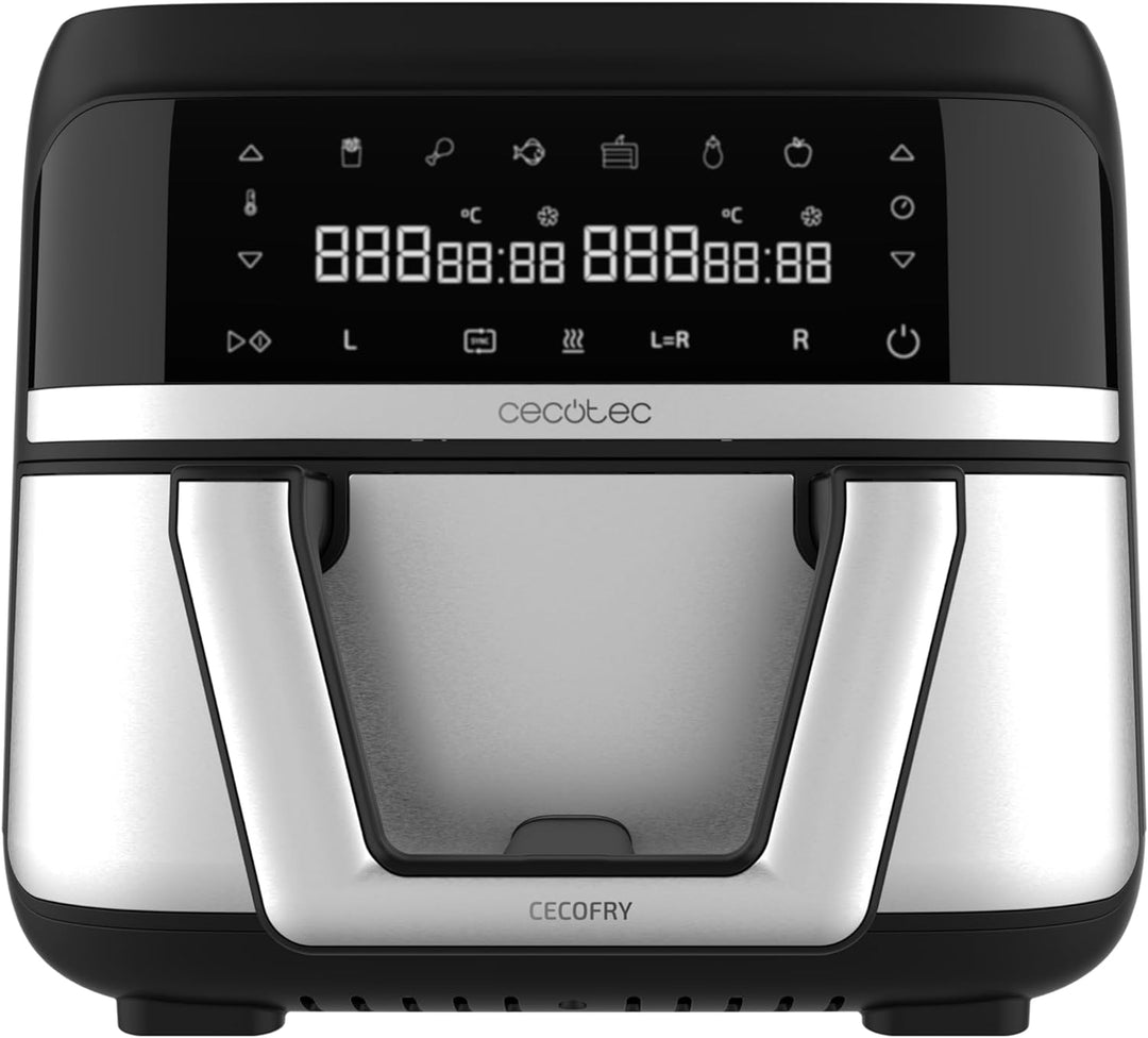 Cecotec HeissluftfritteuseCecofry Dual 9000 9 L. 2850 W, digital und kompakt, doppelte Temperatur, P