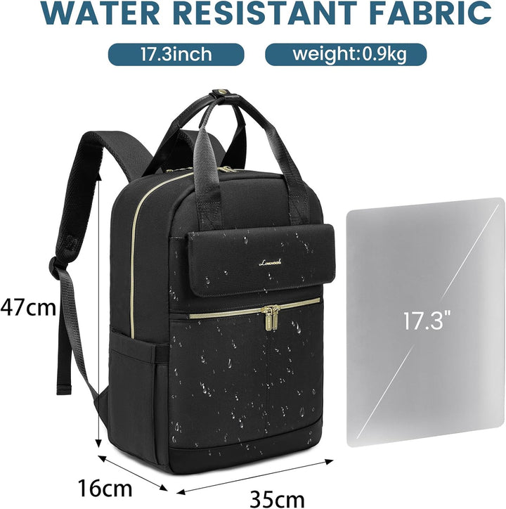 LOVEVOOK Rucksack Damen Gross, 17 Zoll Laptop Schulrucksack Teenager Mädchen mit Laptopfach, Reiseru