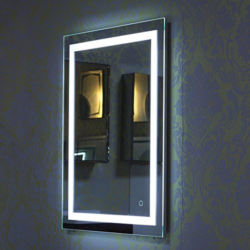 Willonin Badspiegel mit Beleuchtung, Badspiegel LED Badezimmerspiegel Beleuchtet Bad Spiegel Wandspi