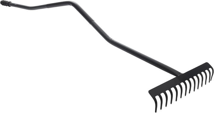 KADAX Gartenharke aus Metall, Gartenwerkzeug mit Metallkopf, Rasenrechen für Garten, Flache Harke fü