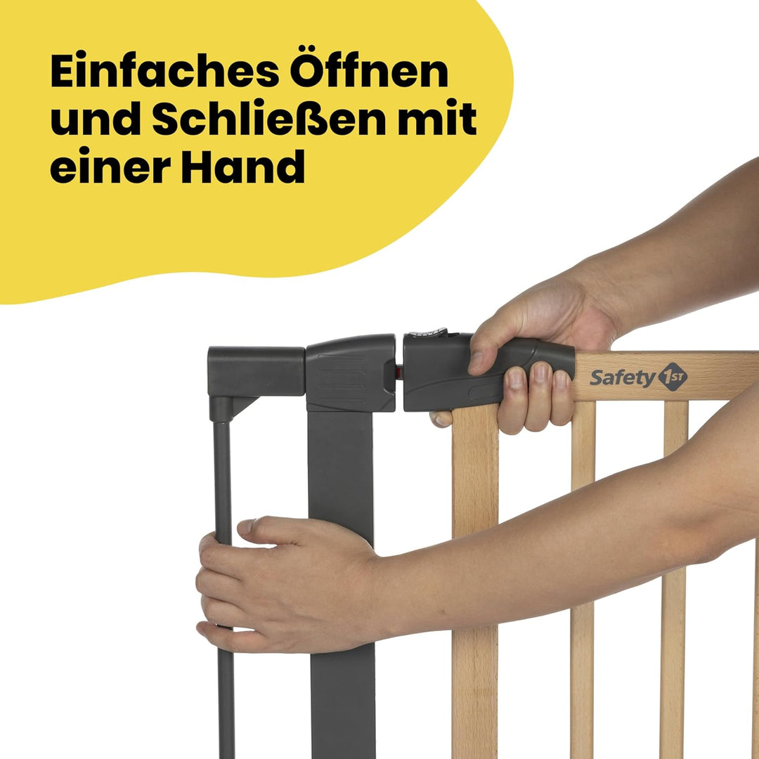 Safety 1st Simply Close Barrière de sécurité Enfant Bois, à Pression, 73-80 cm (Max. 94cm), sans vis