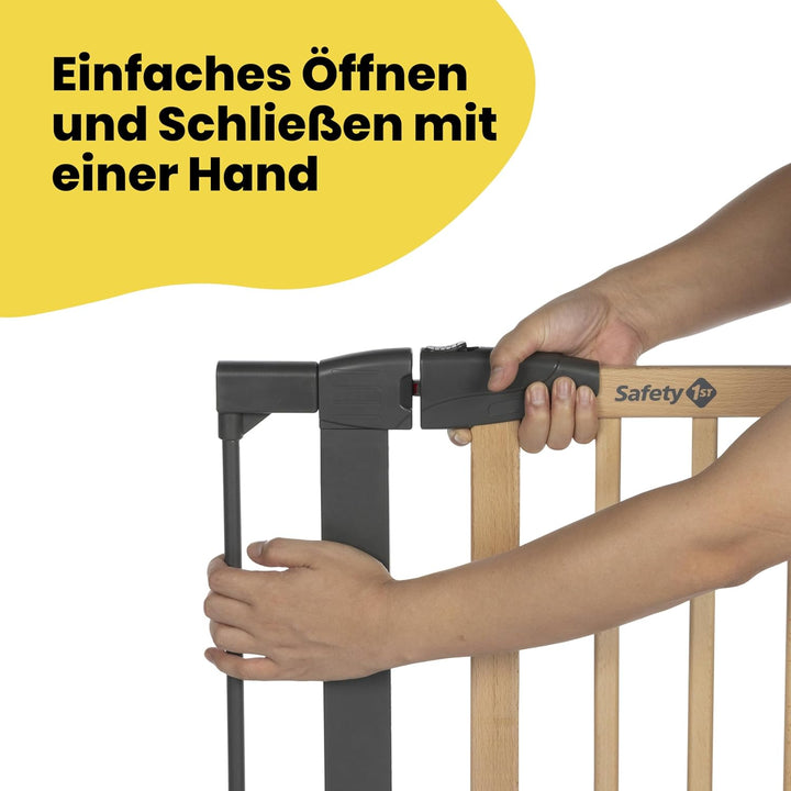 Safety 1st Simply Close Barrière de sécurité Enfant Bois, à Pression, 73-80 cm (Max. 94cm), sans vis