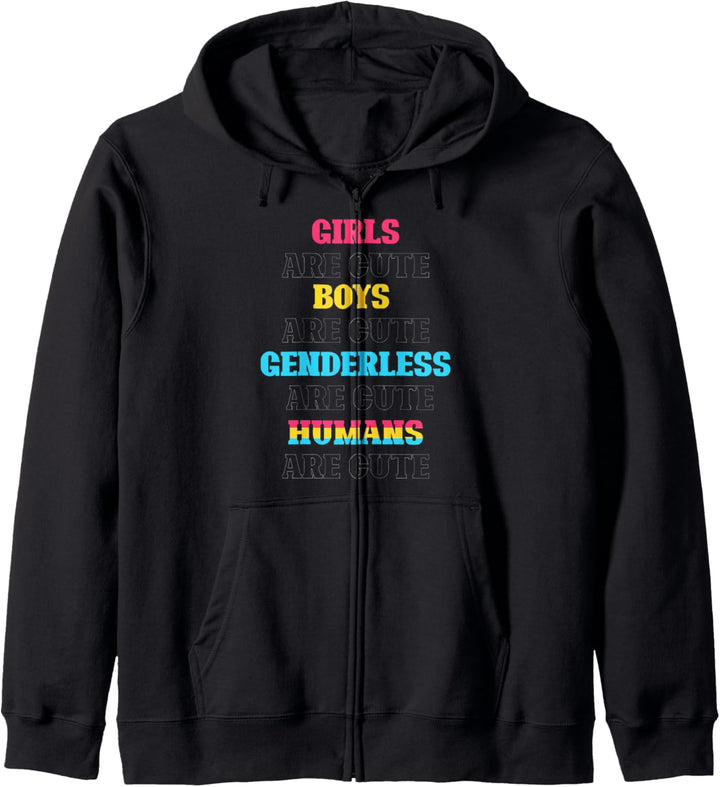 Menschen sind süss Genderfluid LGBTQ Geschenk Pansexuell Kapuzenjacke