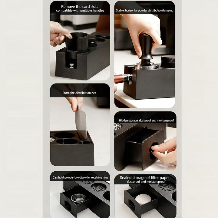 Tamperstation für Barista (51~58mm), Tamper Station aus ABS, Espresso Tamping Station, Kaffe Siebträ