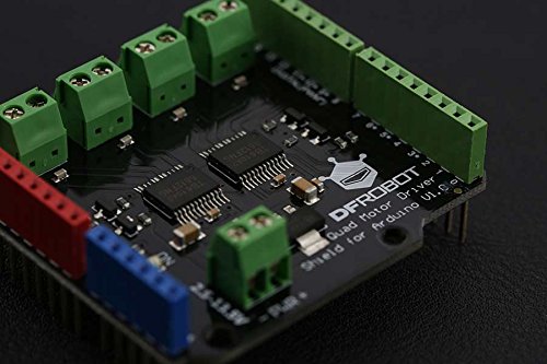 DFRobot Quad DC Motor Driver Shield für Arduino, Eine Steuerung von bis zu Vier Gleichstrommotoren m