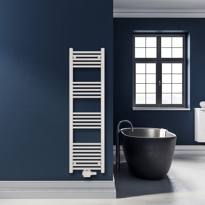 SHV Badheizkörper mit Mittelanschluss in weiss | Heizkörper für Badezimmer, Handtuchhalter für Wand