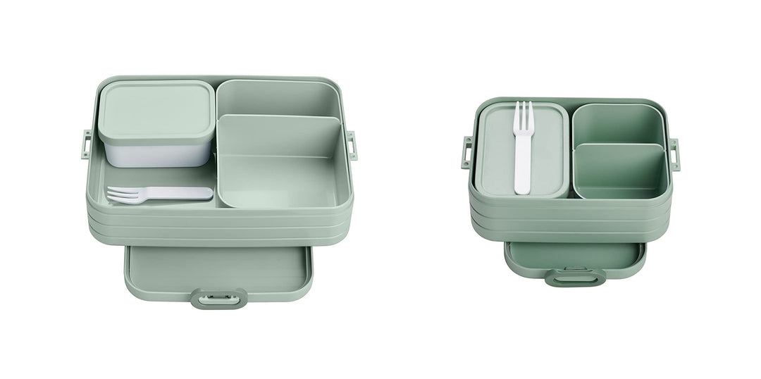 Mepal Brotdose Duo Pack - Midi + Large - Brotdose mit Bento Box - Lunchbox für kleine Snacks & Reste