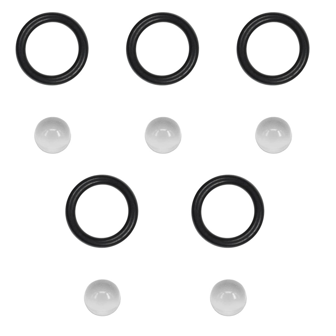 Snapworld-Kaffee 5x Satz Dichtung Wartungssatz O-Ringe + Glaskugel für das Cremaventil der Brühgrupp