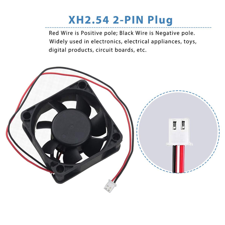 GDSTIME 60mm Lüfter 12V Lüfter 60 x 25mm PC Lüfter Dual Kugellager 60mm Computerlüfter 6CM Gehäuselü