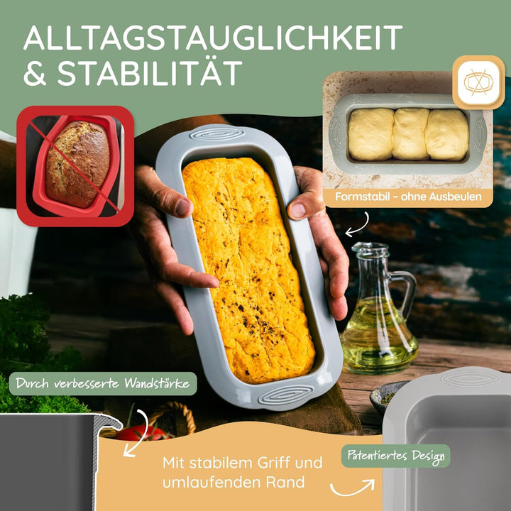 Backefix 23cm Flexi Brotbackform Silikon 750g Brot backen Form, Back Kastenform Kuchen und mehr, das