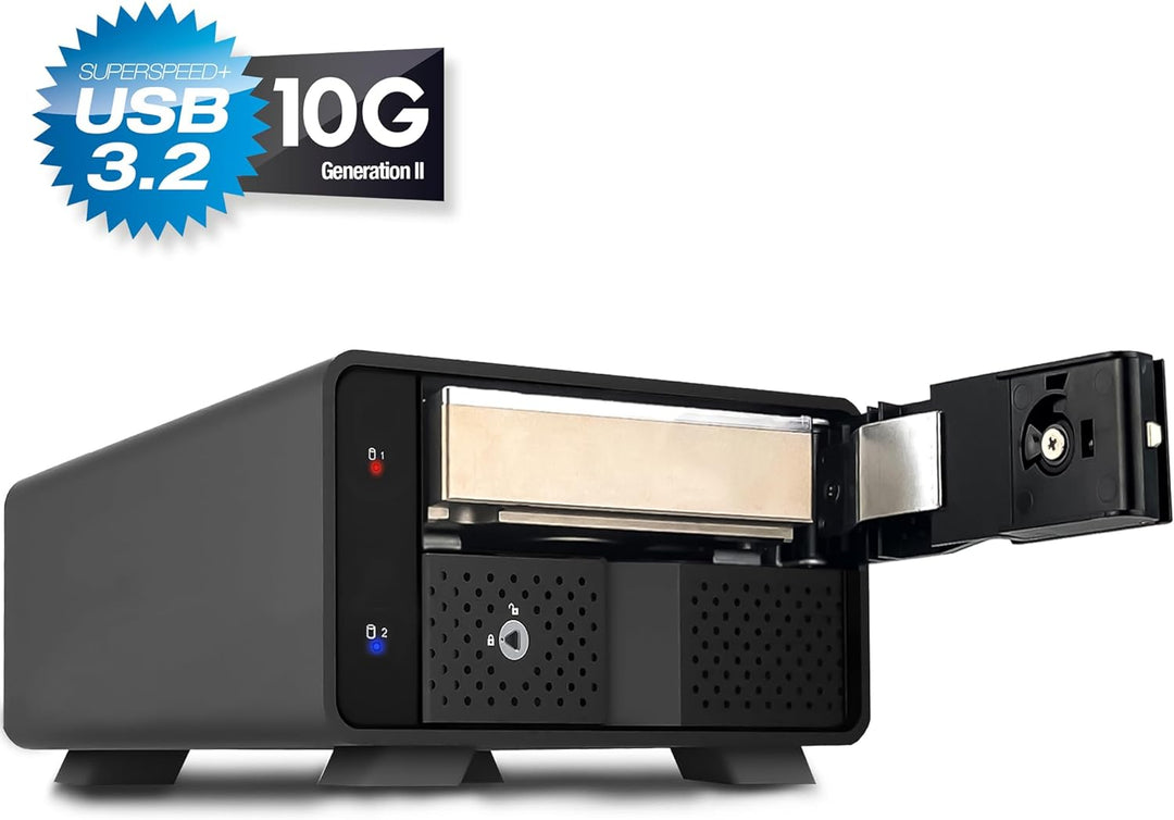 FANTEC MB-X2U31R 2fach USB 3.2 Gen2 RAID Festplattengehäuse für 2X SATA 3,5/2,5 Zoll HDDs, Transferr