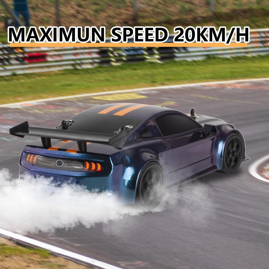 Ferngesteuertes Auto, GT RC Drift Auto Fernbedienung im Massstab 1:14 mit LED-Leuchten, 4WD Spielzeu