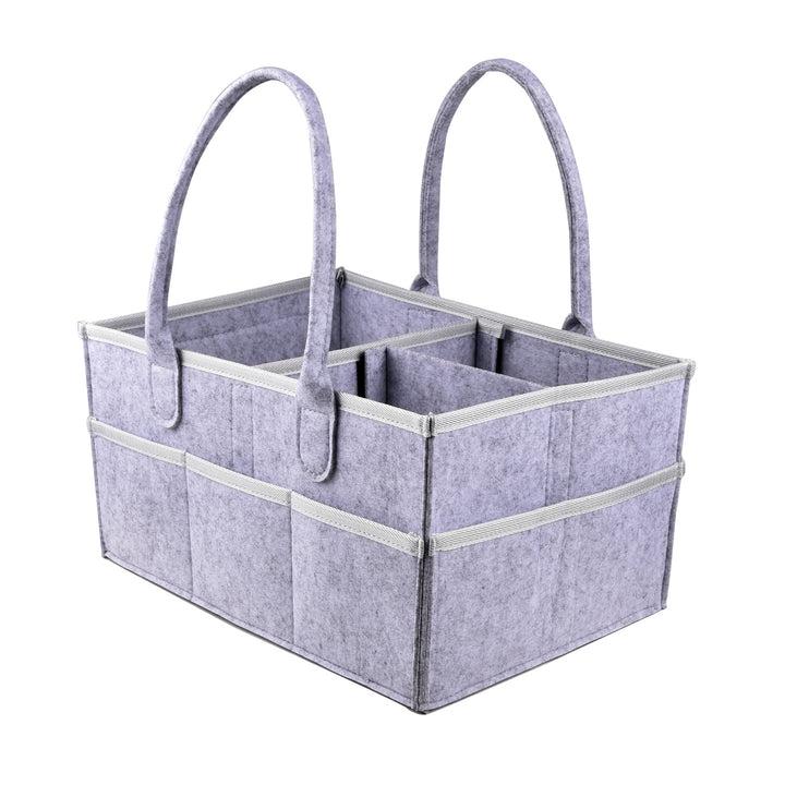 IDOMISMR Wickeltisch Organizer,Windelorganizer Baby Windelcaddy Filztasche tragbar mit verstellbaren