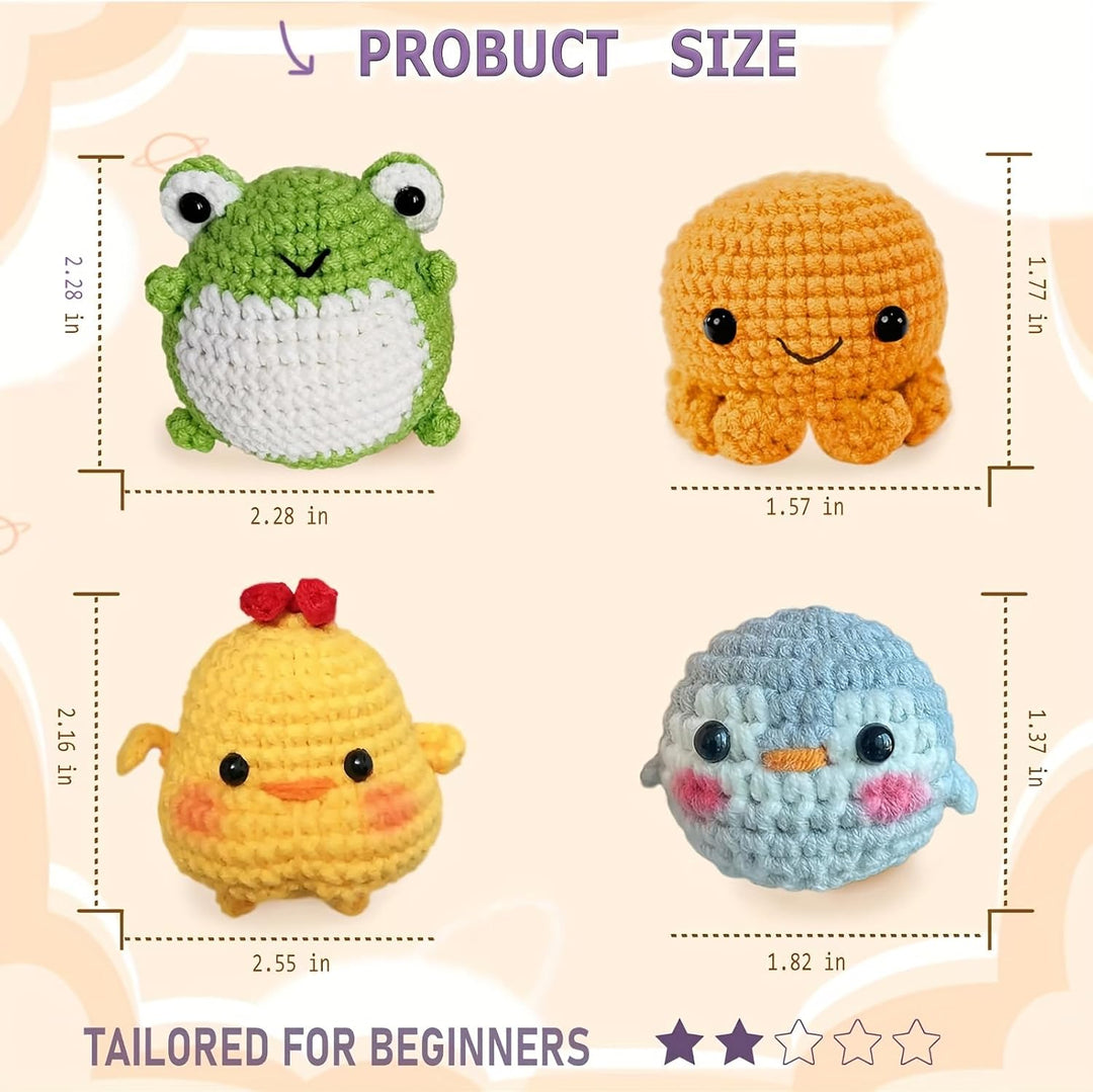 YAMAXIN Häkel-Set für Anfänger, Häkel-Starter-Set mit Schritt-für-Schritt-Videotutorials, Anfänger-H
