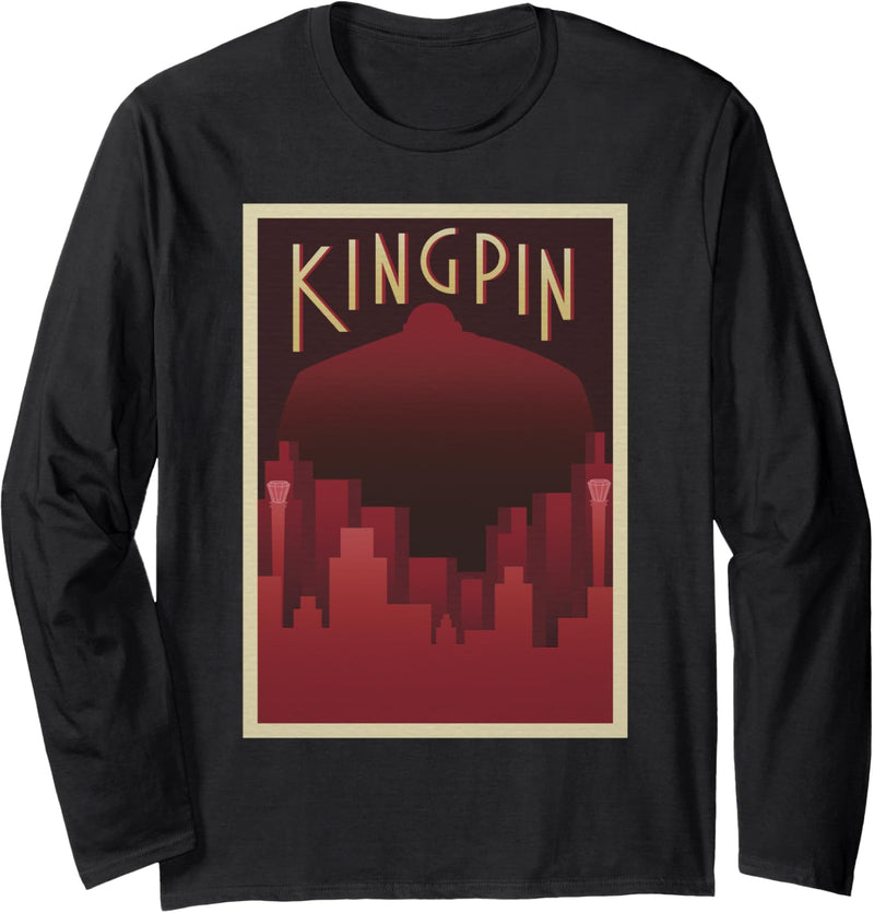 Marvel Kingpin City Skyline Poster Langarmshirt