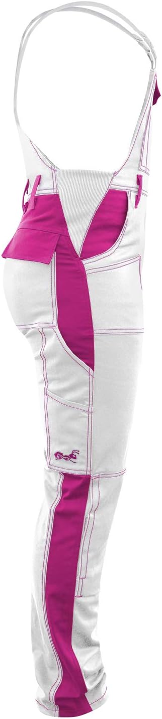 strongAnt Latzhose Damen stretch Arbeitshose für Frauen mit Kniepolstertaschen Baumwolle Cargo Hose