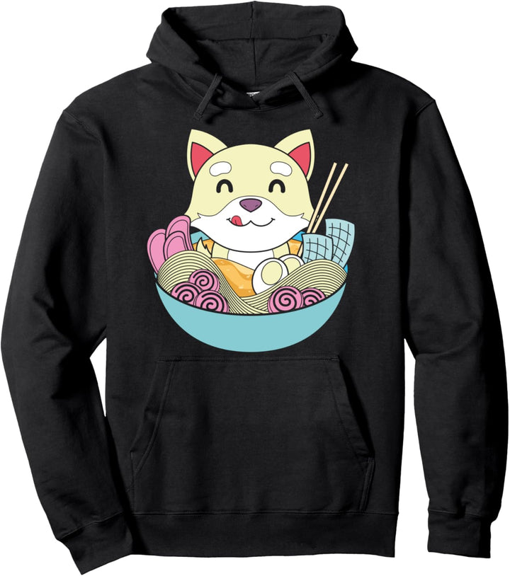 Kawaii Shiba Inu Japanischer Anime Ramen Hund Pastel Goth Pullover Hoodie