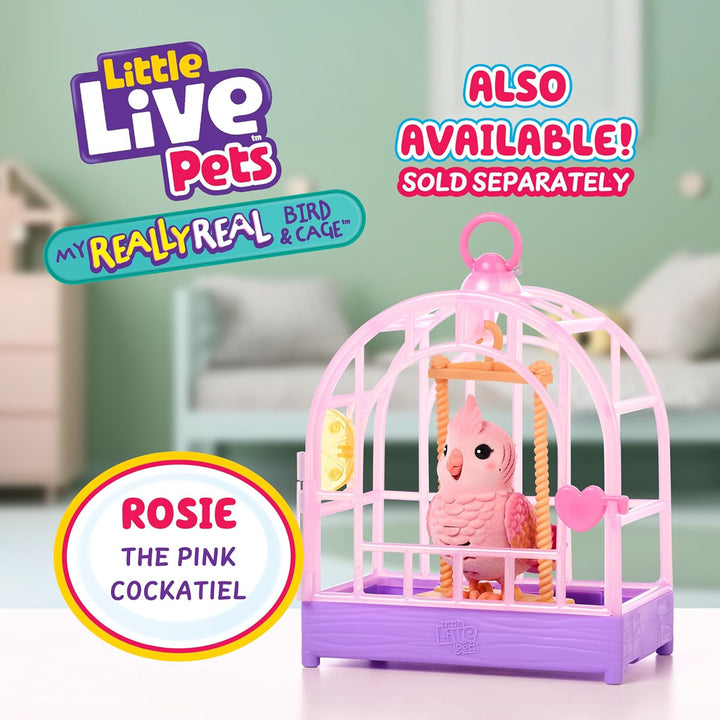 Little Live Pets My Really Real Bird & Cage – Indie, Interaktives, realistisches Vögelchen, Über 20