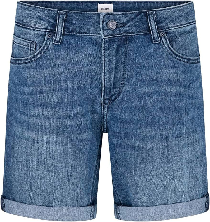 MUSTANG Damen Shorts Bermuda Kurze Jeans Hose Regular Jeansshorts Hotpants Basic Denim Stretch Baumw