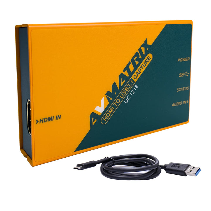 AVMatrix UC1218 Game SDI/HDMI to USB3.1 Gen1(USB3.0) Capture cam Link Card 1080p 60fps Live Streamin
