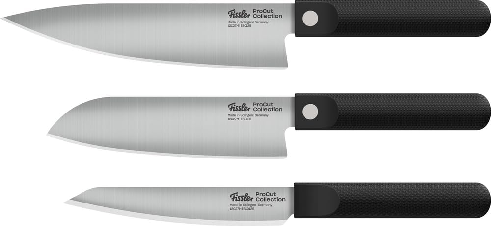 Fissler Procut/Premium Messer-Set,3-teilig (1 Universalmesser 14 cm, 1 Santokumesser 17 cm, 1 Kochme