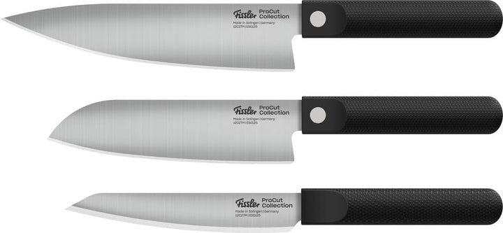 Fissler Procut/Premium Messer-Set,3-teilig (1 Universalmesser 14 cm, 1 Santokumesser 17 cm, 1 Kochme