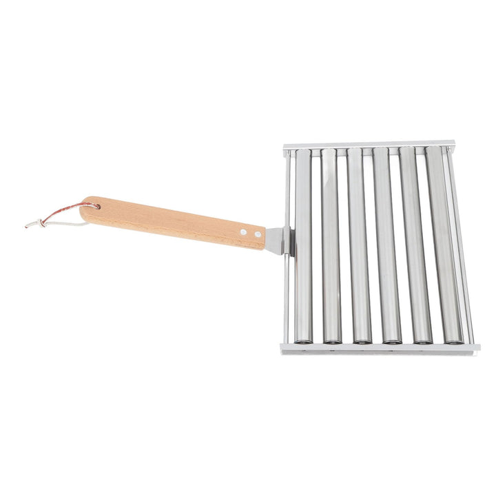 Mumusuki Hot-Dog-Roller aus Edelstahl, 5 Hot-Dog-Kapazität, Grill-Wurstroller mit Hochglanzpolierter