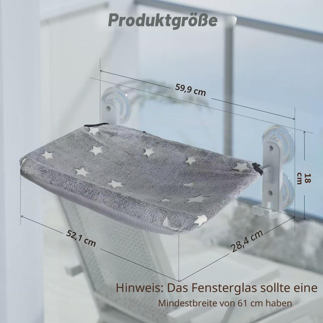 Kabelloser Katzensitz am Fenster f¨¹r gro?e Katzen, Leuchtender Katzensack am Fenster mit Haken-Desi