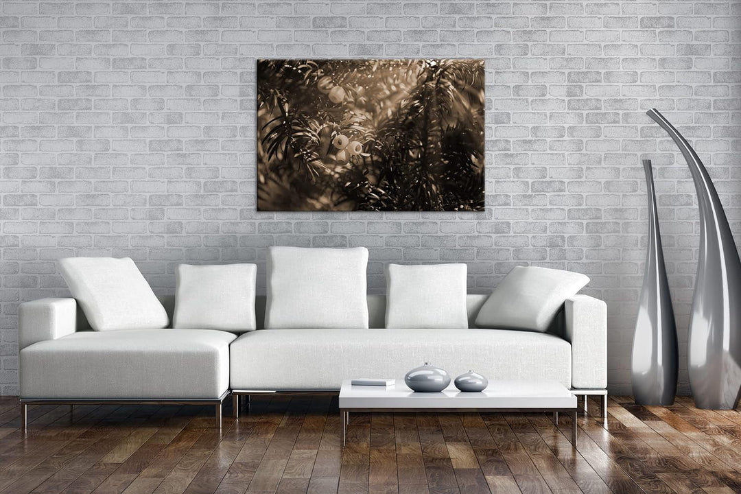 deyoli Eibe mit Früchten Effekt: Sepia Format: 80x60 als Leinwandbild, Motiv fertig gerahmt auf Echt