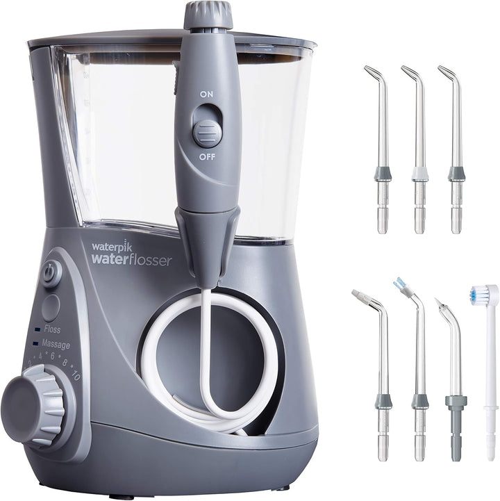 Waterpik Ultra Professional Waterflosser feststehende Munddusche mit 7 Aufsätzen, Druckbereich von 0