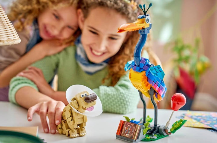 LEGO ǀ Disney and Pixar Kevin und Dug - Spielzeug Golden Retriever Hund & exotischer Vogel - DIY Dek