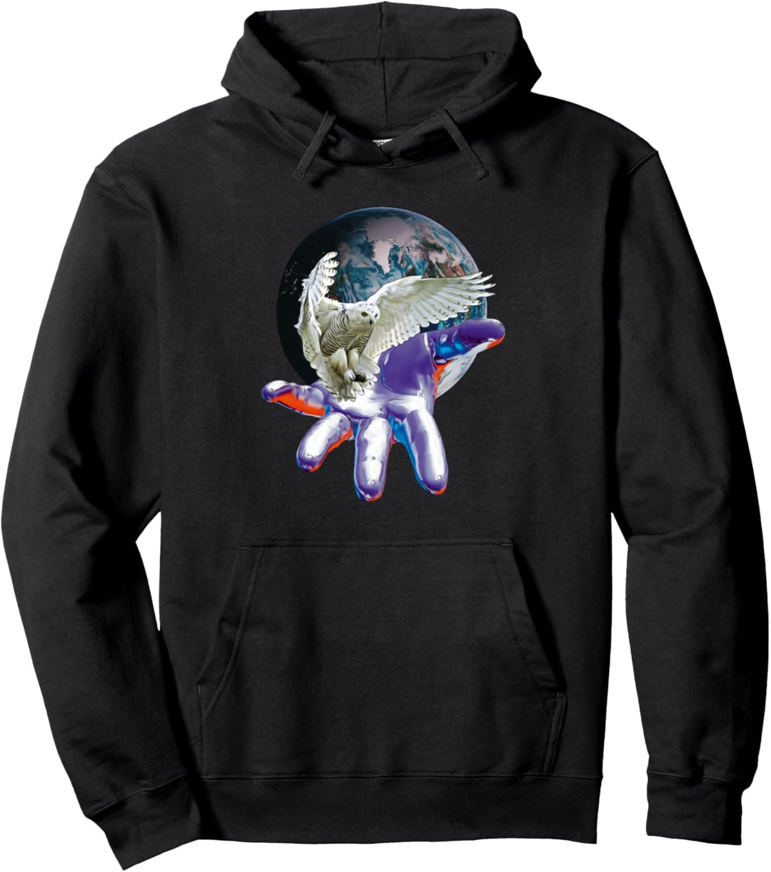 Eule Motiv Raubvogel Pullover Hoodie