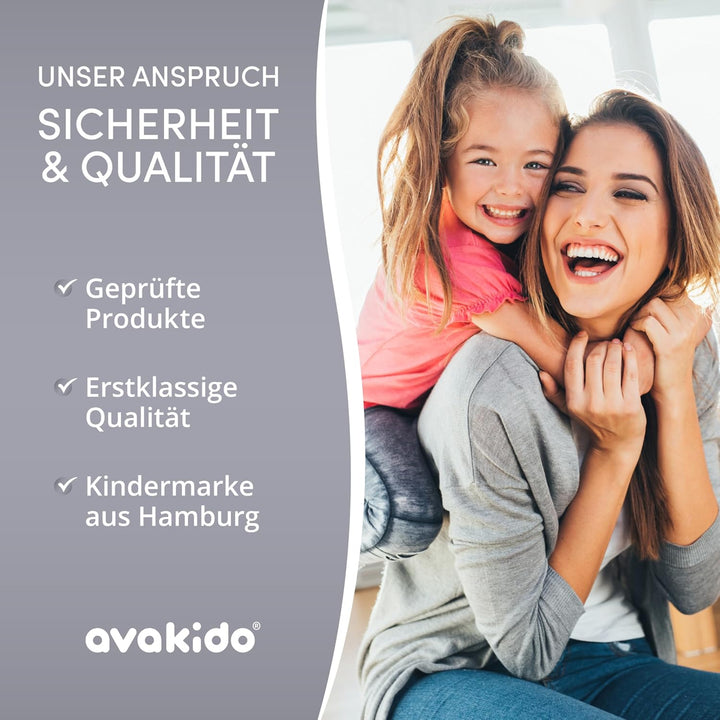 avakido® Badewannenmatte Kinder rutschfest - Inklusive 2 Haken zum Aufhängen - Badematte Kinder 100%