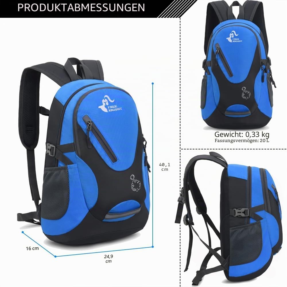 Bseash Kleine Grösse 20L leichte wasserdichte Rucksack, Outdoor Sport Travel Daypack für Radfahren W