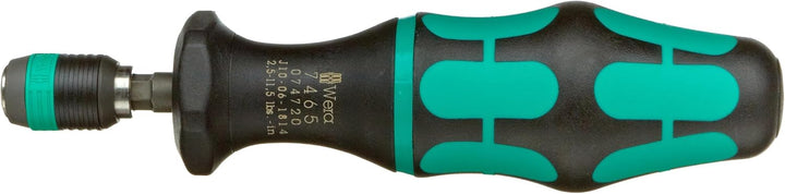Wera 7400 Kraftform voreingestellte, einstellbare Drehmomentschraubendreher (2,5-29,0 in. lbs.) mit