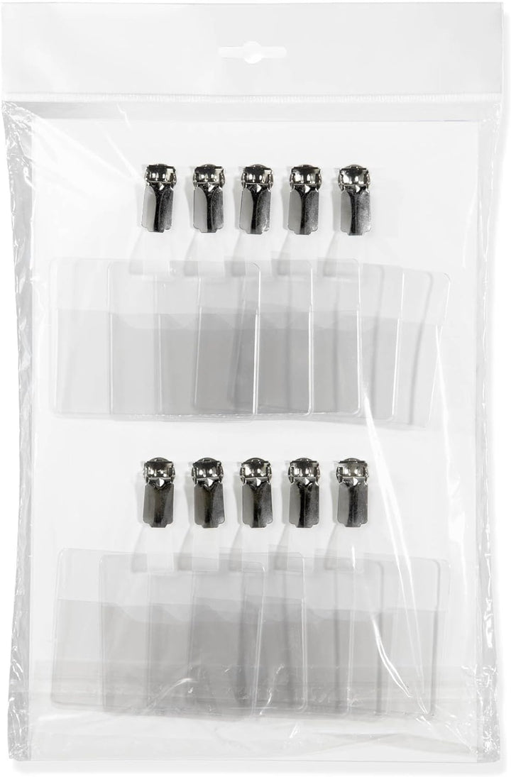 Durable Namensschilder Set, 60 x 90 mm mit Clip, inklusiv 20 Namensschilder und 4 Beschriftungsbögen