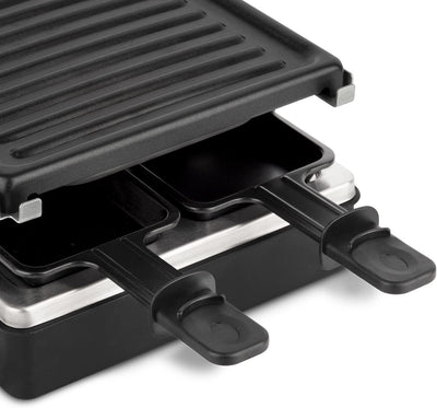 Wëasy Raclette- & Grill für 4 Personen LUGA40, abnehmbare Grillplatte, leicht zu reinigen, 4 Pfannen