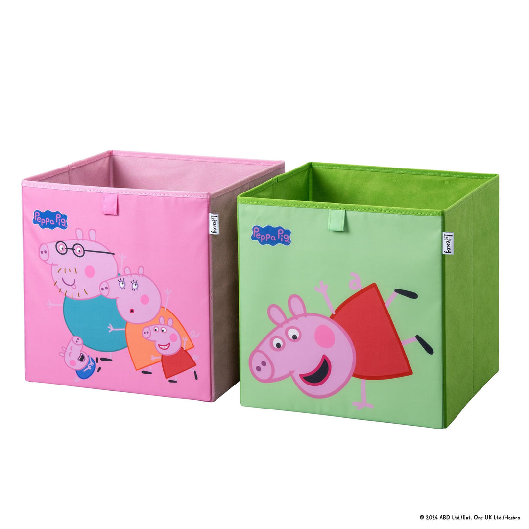 LIFENEY meets Peppa Wutz Aufbewahrungsboxen für Kinder 2er Set – Box-Set mit Peppa Pig Motiven zur A