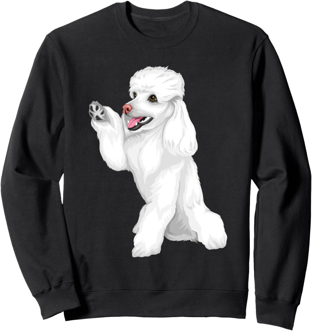 Niedliche Pudel Gesichts Grafik Sweatshirt